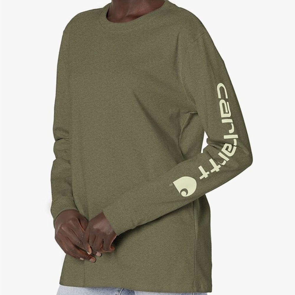 Carhartt Women's Loose‎ Fit Heavyweight LA Logo Sleeve Graphic T-Shirt, 1X, NWT